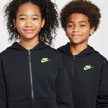  Nike Sportswear Club Fleece Çocuk Siyah Hoodie