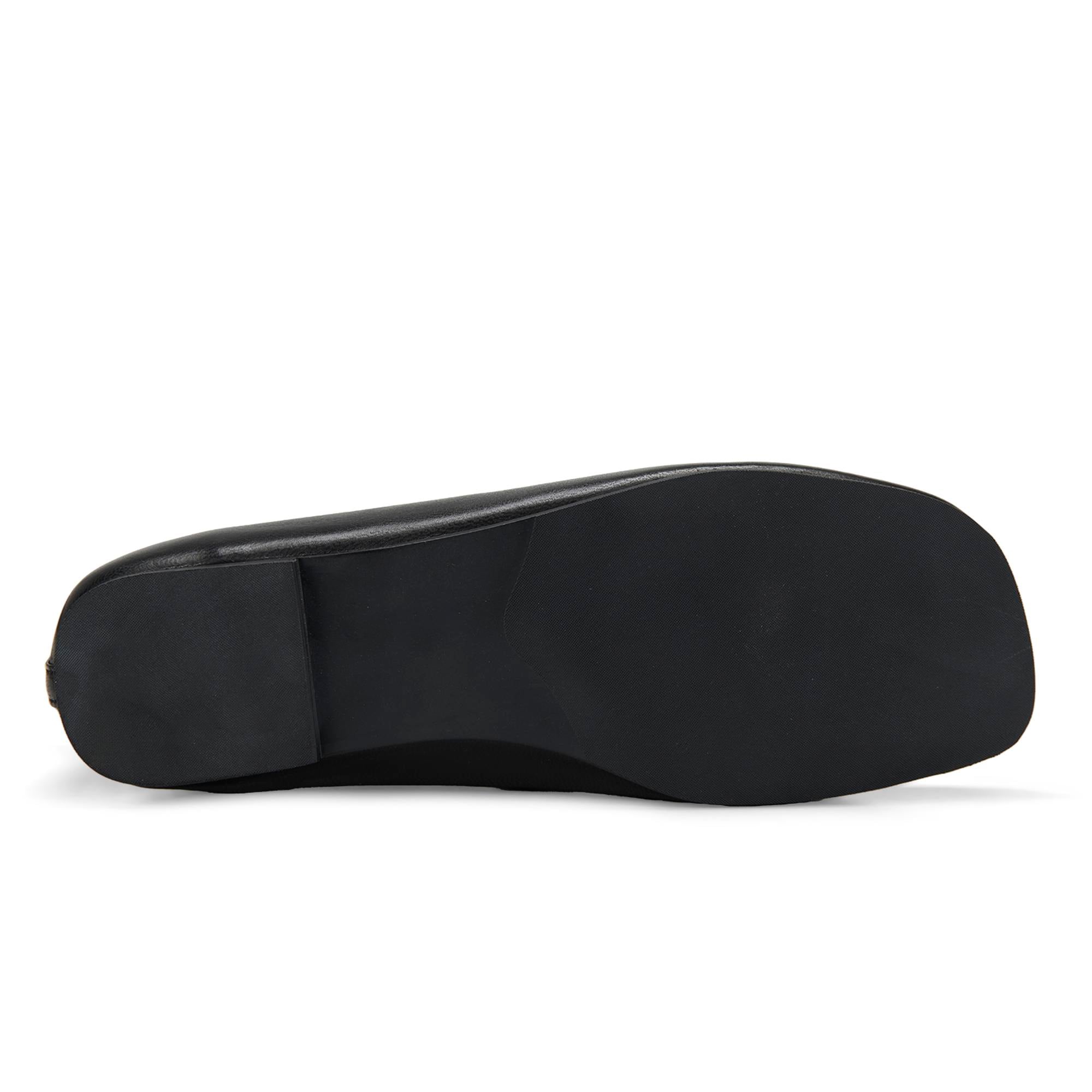 Kadın Siyah Zincir Detaylı Babet