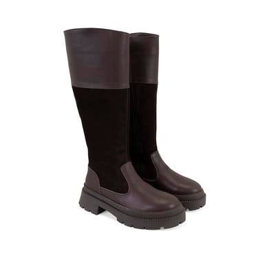  Kadın Kahve Deri Çizme