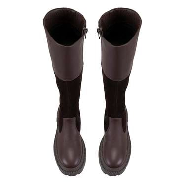  Kadın Kahve Deri Çizme