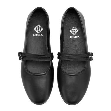  Kadın Siyah Deri Babet