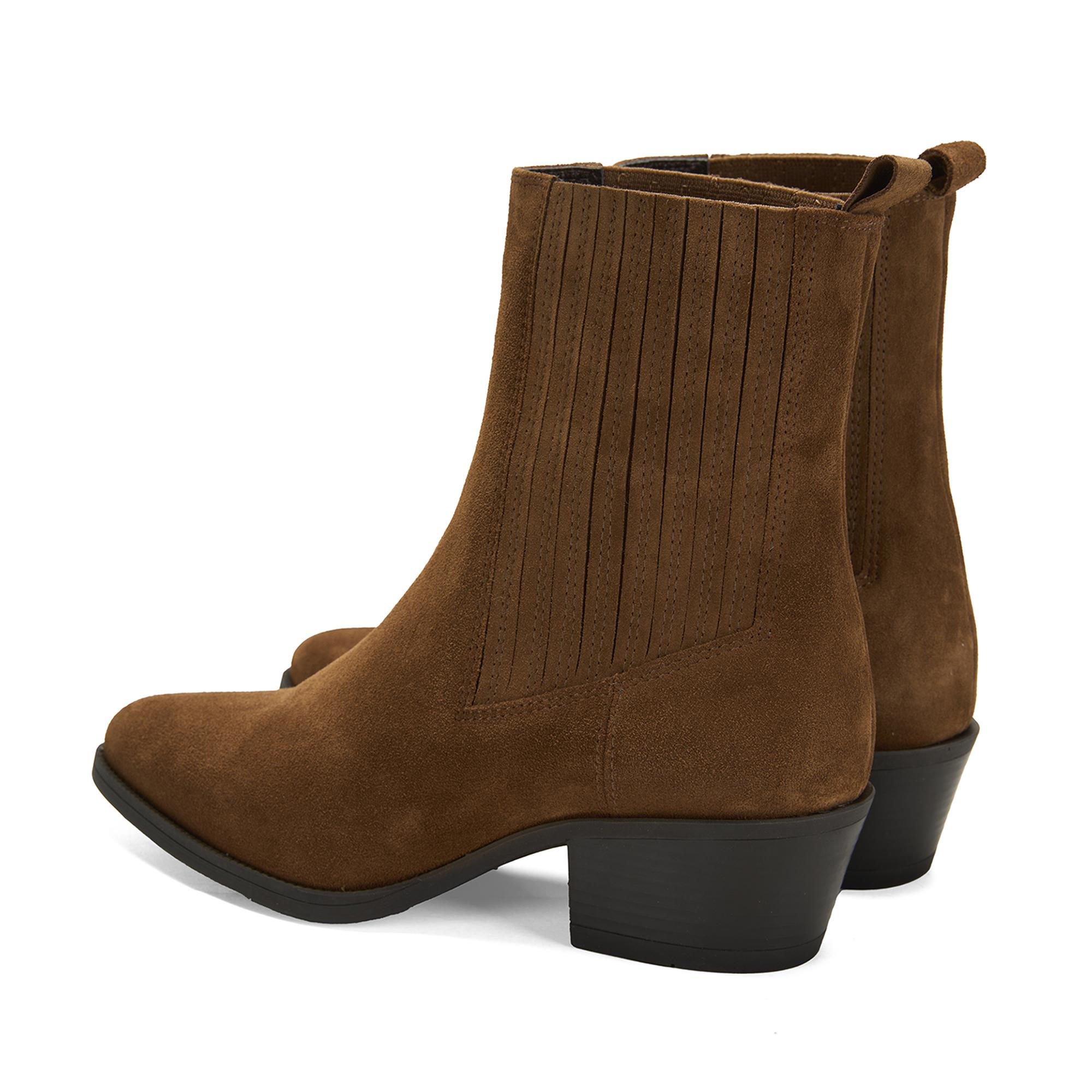 Kadın Taba Topuklu Süet Bot