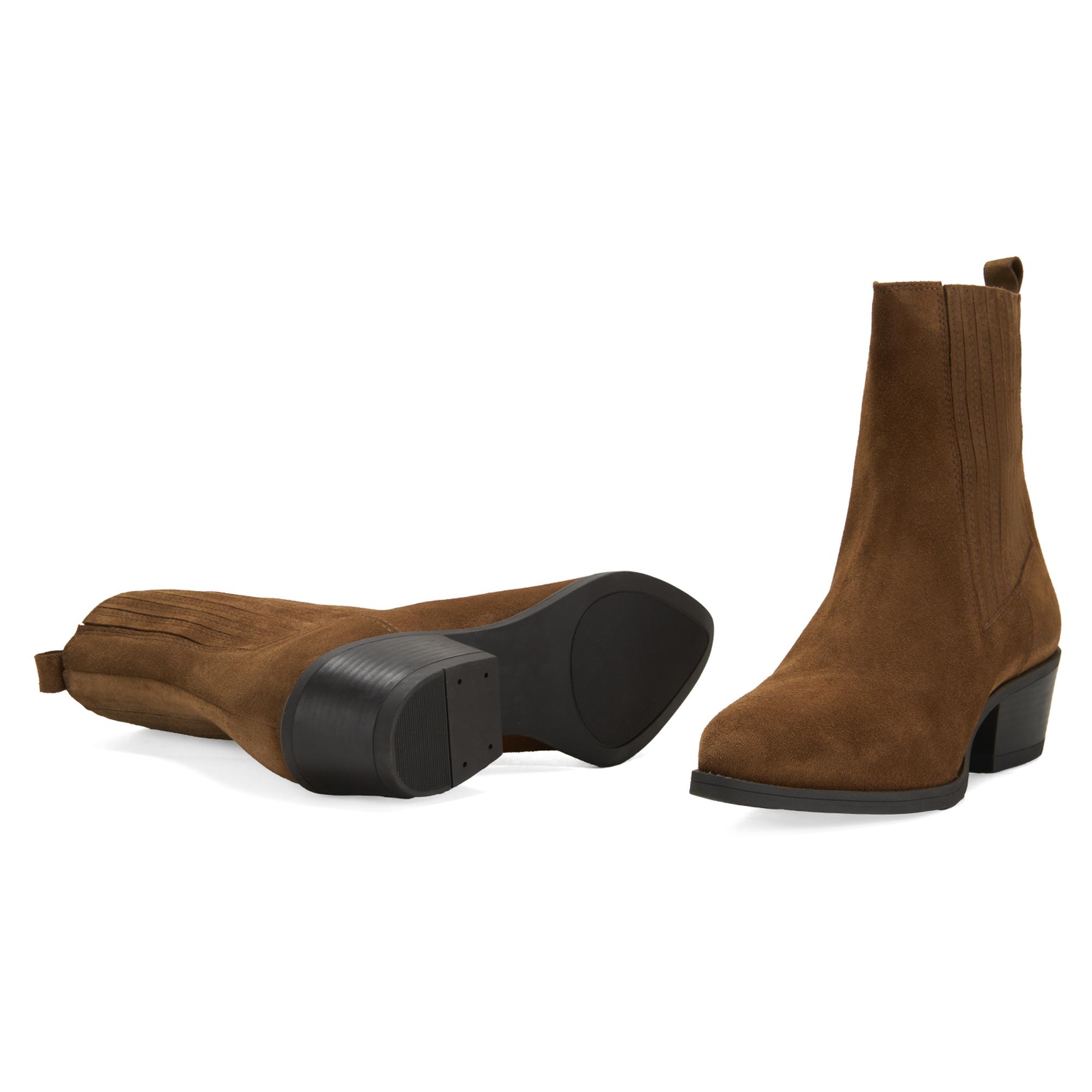 Kadın Taba Topuklu Süet Bot