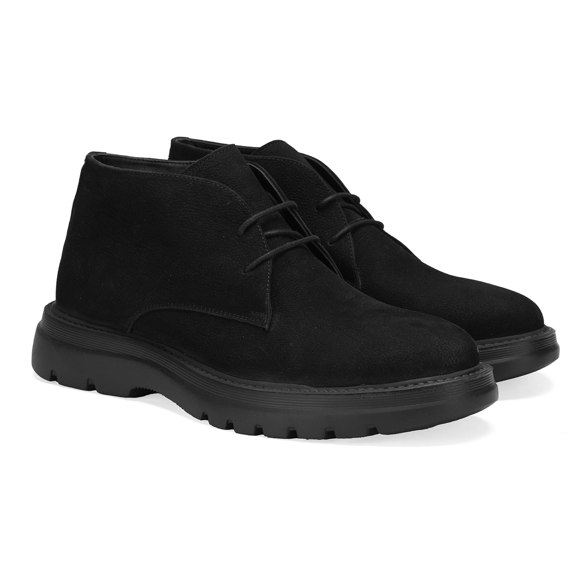 Selinda Siyah Erkek Deri Bot