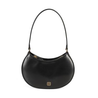  Kadın Siyah Mini Deri El Çantası