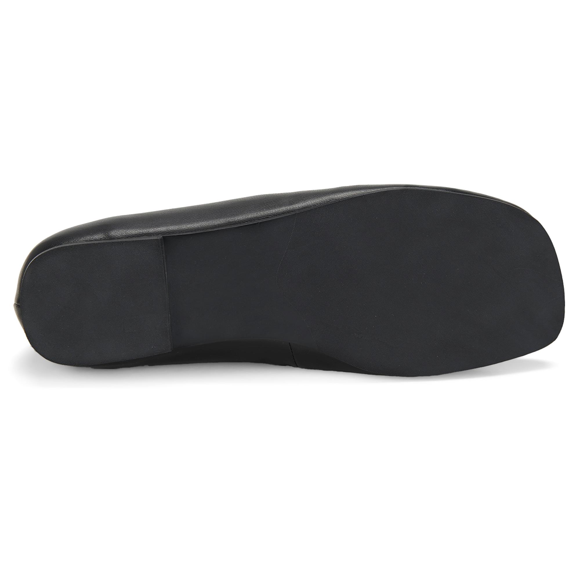 Kadın Siyah Mary Jane Deri Babet