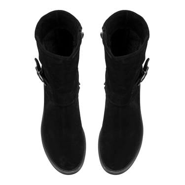  Kadın Siyah Toka Aksesuarlı Bot