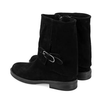  Kadın Siyah Toka Aksesuarlı Bot