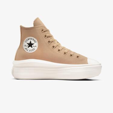  Converse Chuck Taylor All Star Move Platform Kadın Bej Süet Sneaker