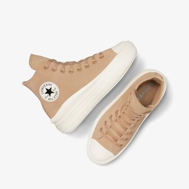  Converse Chuck Taylor All Star Move Platform Kadın Bej Süet Sneaker