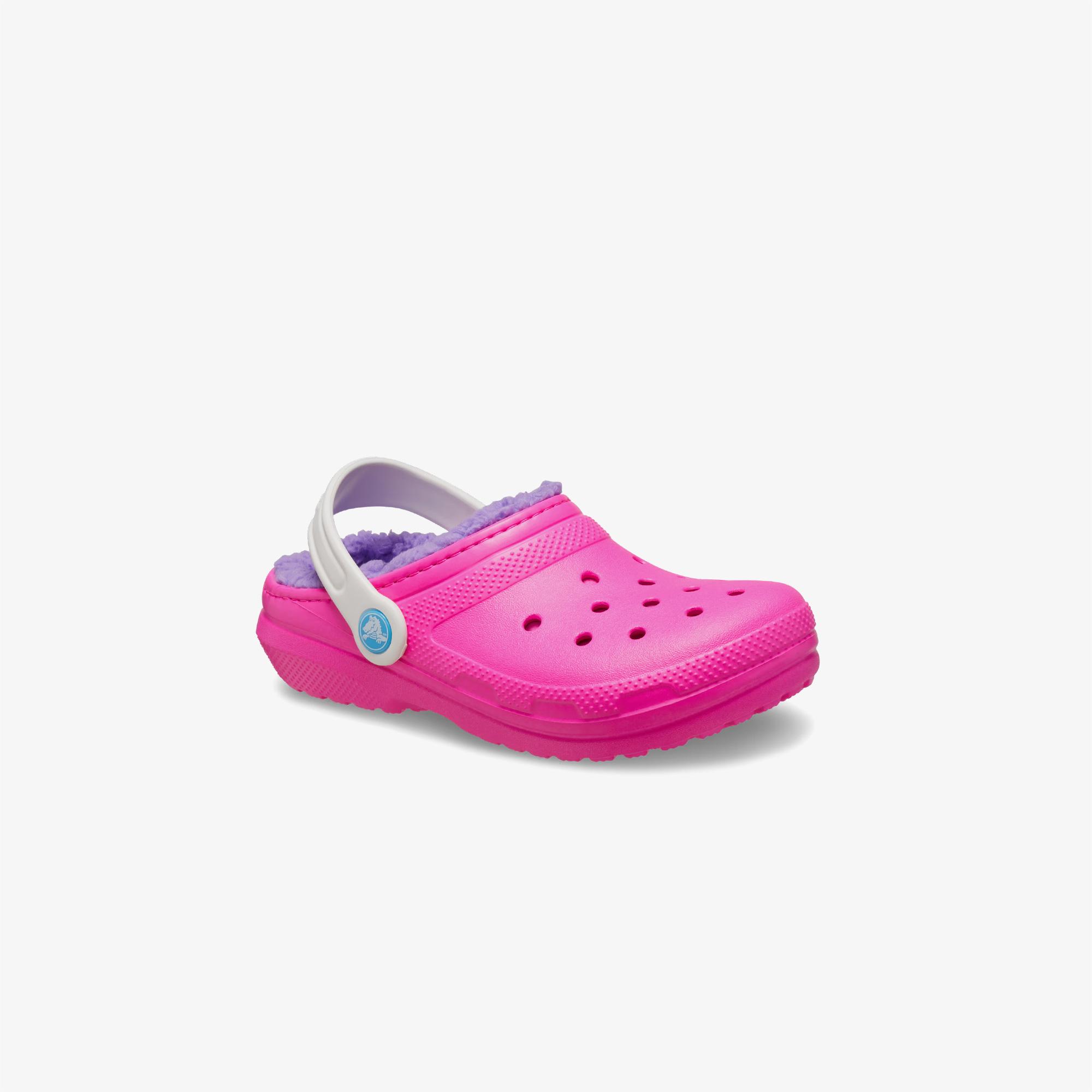 Crocs Classic Lined Clog Çocuk Pembe Terlik