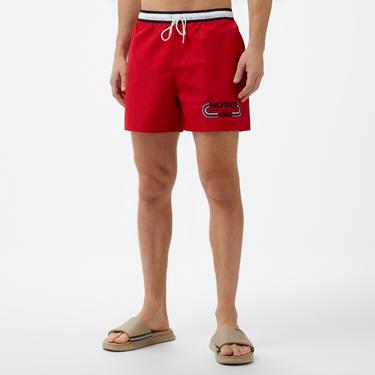  Tommy Hilfiger Medium Drawstring Erkek Kırmızı Mayo Şort