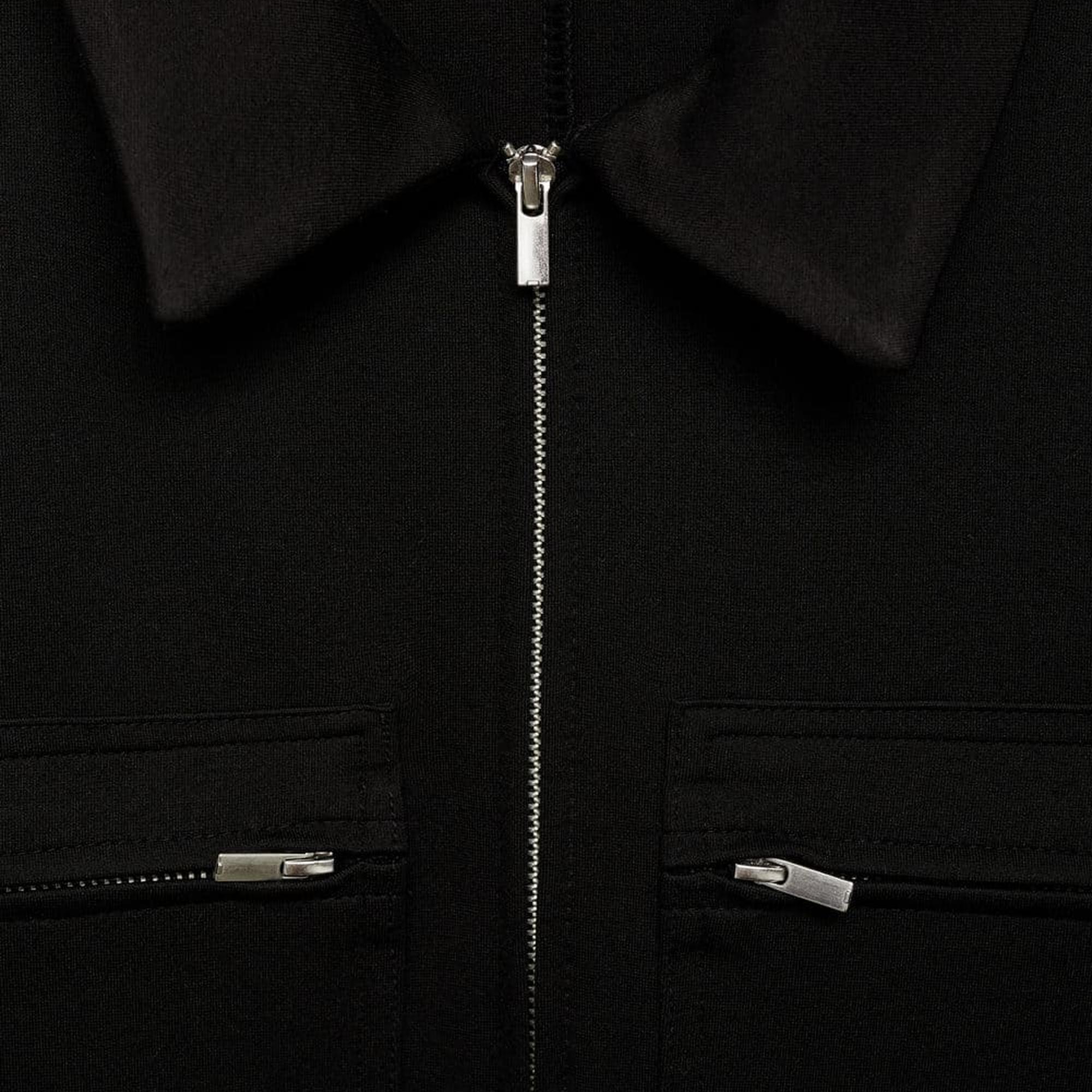 Mango Kadın Cepli Polo Yaka Elbise Siyah