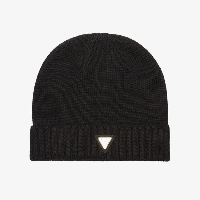  Guess Beanie Sweater 1/13Nm Wool Visce Blend Yarn Kadın Siyah Bere