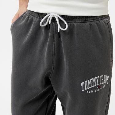  Tommy Hilfiger Jeans Varsitys Erkek Siyah Eşofman Altı