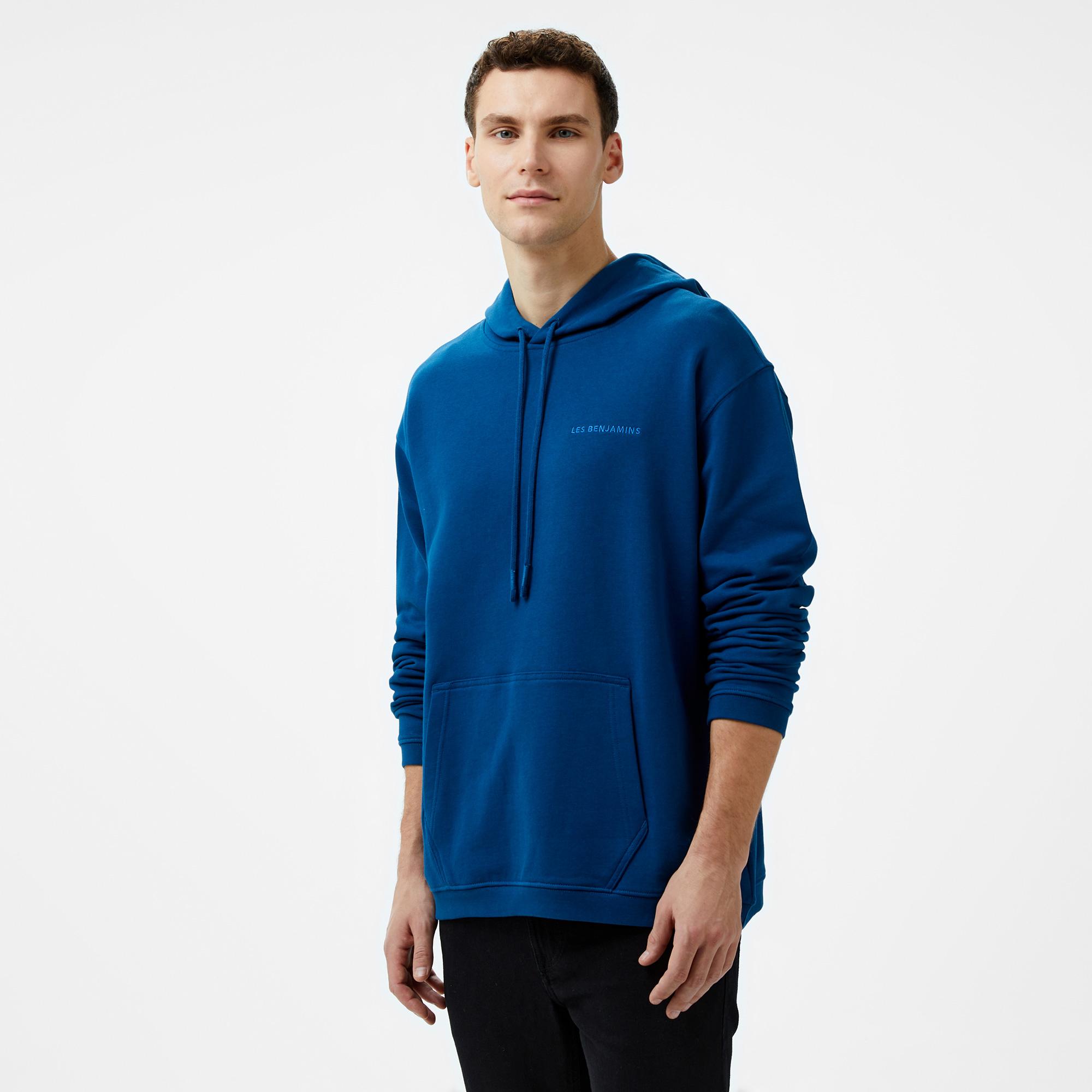 Les Benjamins 302 Erkek Lacivert Hoodie