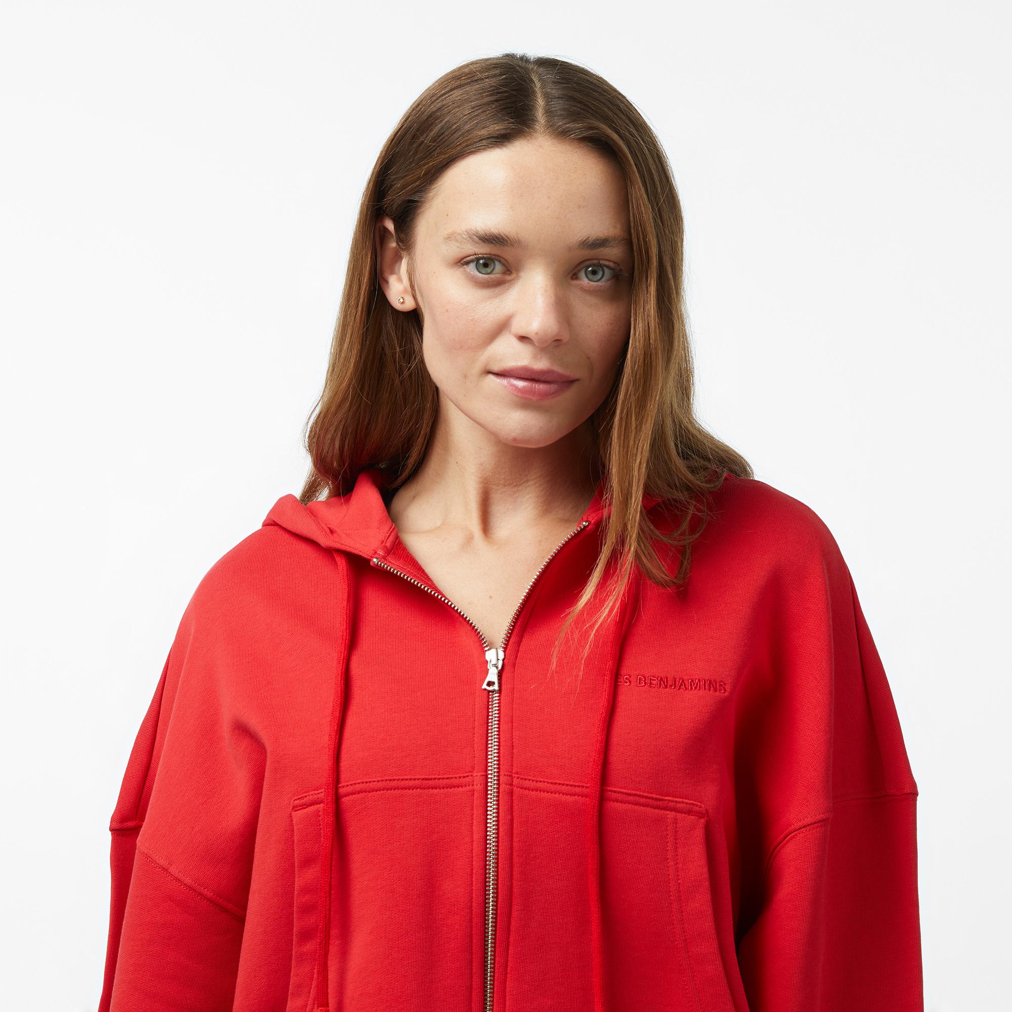 Les Benjamins 302 Kadın Kırmızı Sweatshirt