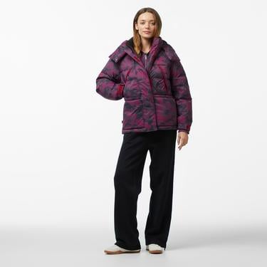  Timberland Howker Recycled Down Printed Puffer Kadın Bordo Ceket