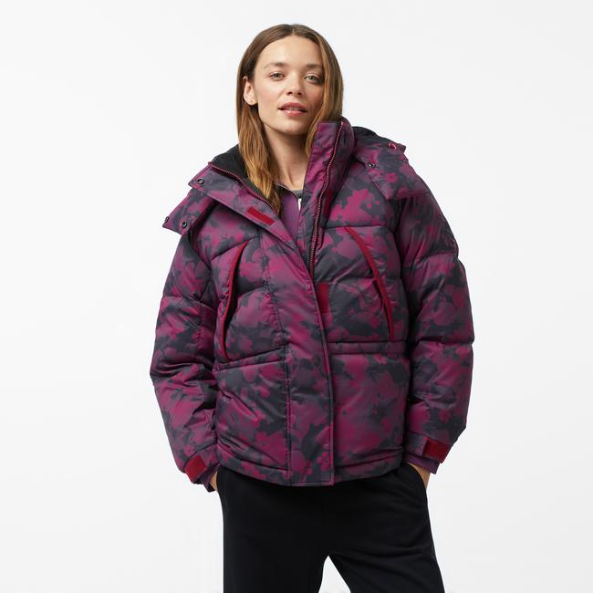  Timberland Howker Recycled Down Printed Puffer Kadın Bordo Ceket