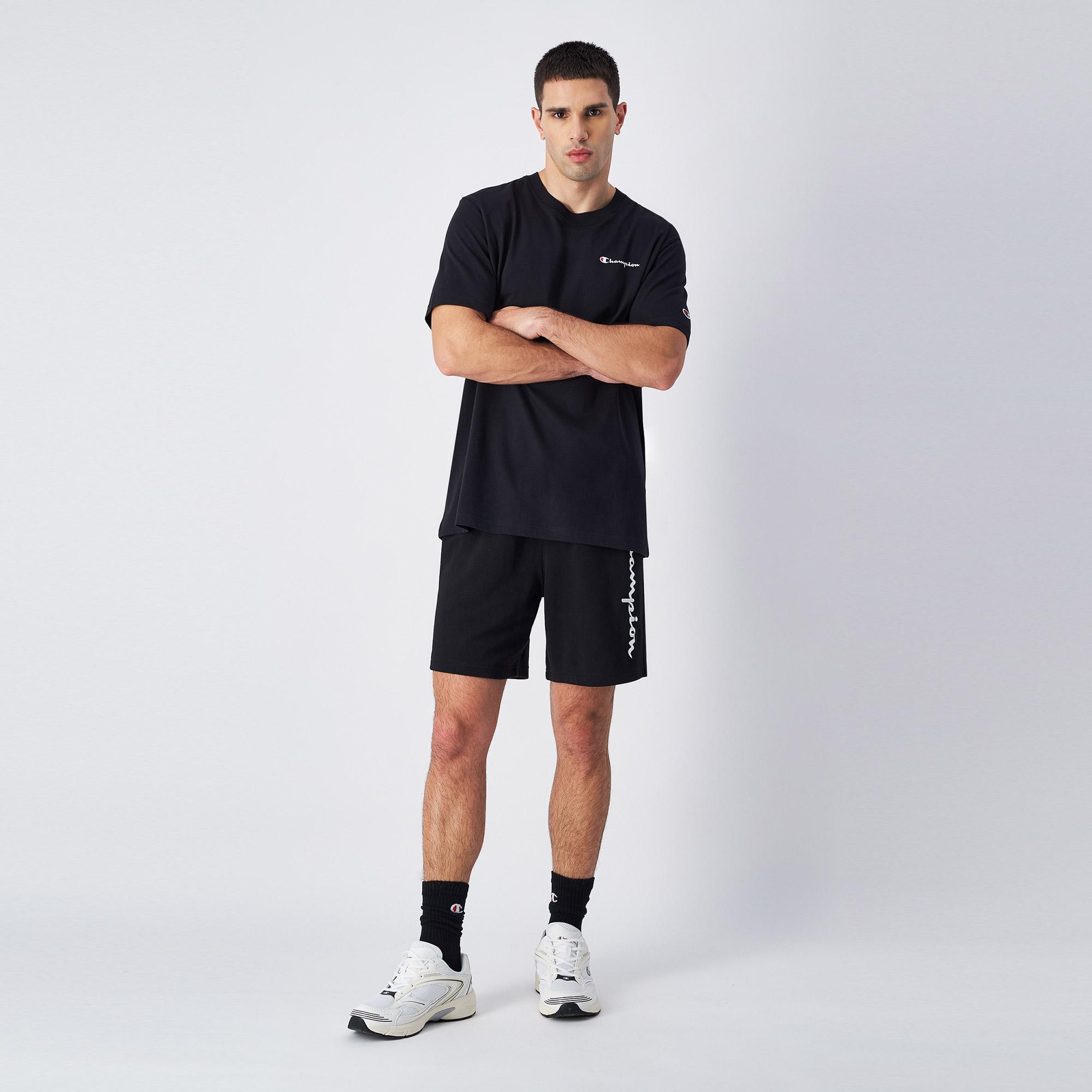 Champion Icons SS Erkek Siyah T-Shirt