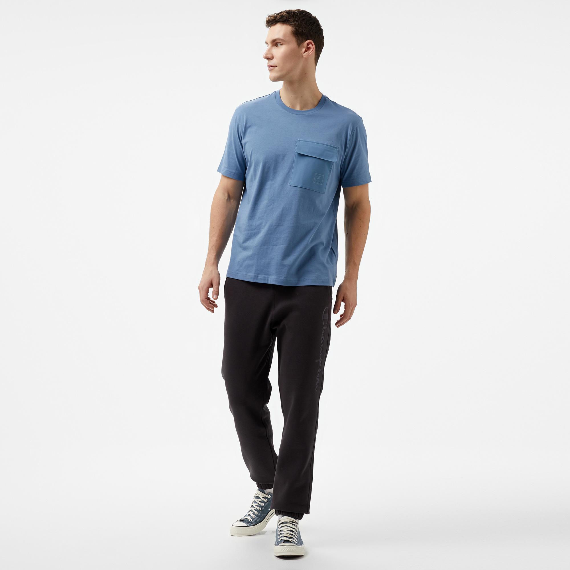 Champion Erkek Mavi T-Shirt