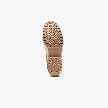  Converse Chuck 70 De Luxe Heel Unisex Bej Deri Platform Sneaker