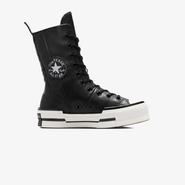  Converse Chuck 70 Plus XHi Unisex Siyah Deri Platform Sneaker