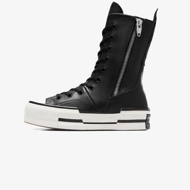  Converse Chuck 70 Plus XHi Unisex Siyah Deri Platform Sneaker