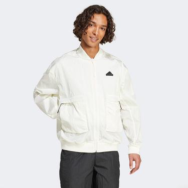  adidas City Escape Premium Bomber Erkek Beyaz Ceket
