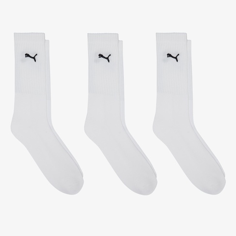  Puma Crew 3lü Unisex Beyaz Çorap