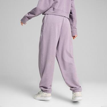  Puma Dare To Relaxed Washed Kadın Mor Eşofman Altı