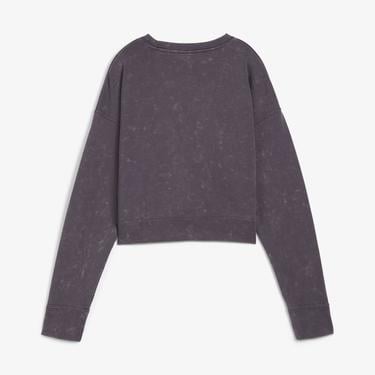  Puma Dare To Relaxed Washed Crew Kadın Gri Sweatshirt