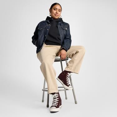  Converse Chuck Taylor All Star Wedge Unisex Bordo Deri Platform Sneaker