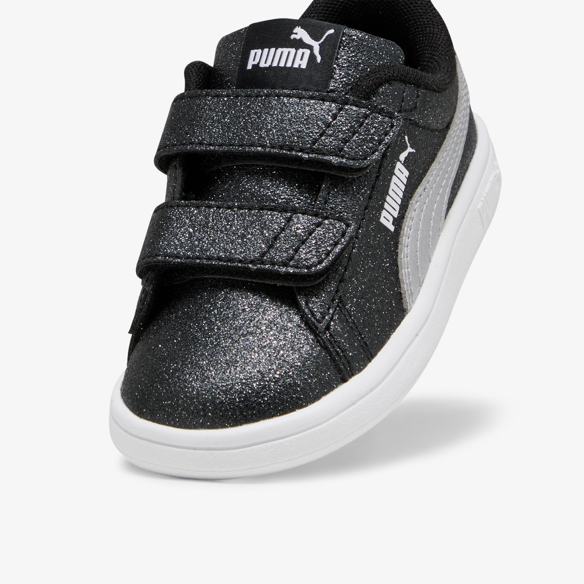 Puma Smash 3.0 Glitz Glam Bebek Siyah Simli Spor Ayakkabı