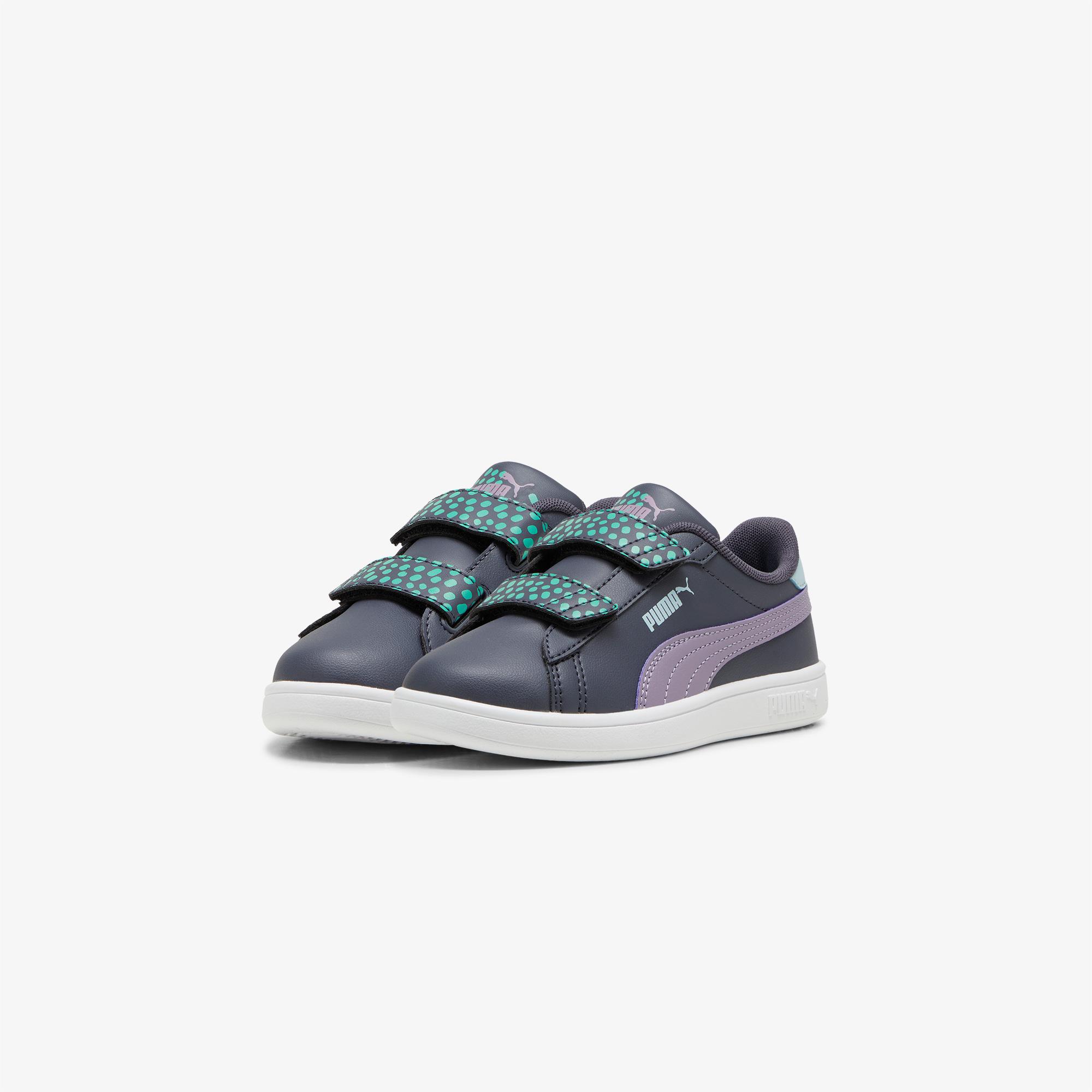 Puma Smash 3.0 FC V Çocuk Mor Spor Ayakkabı