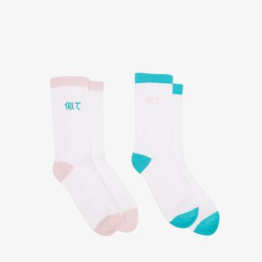  UNITED4 Kadın Beyaz 2'li Çorap