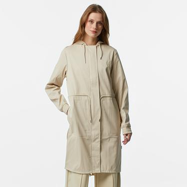  Rains String W Parka W3 Kadın Krem Yağmurluk