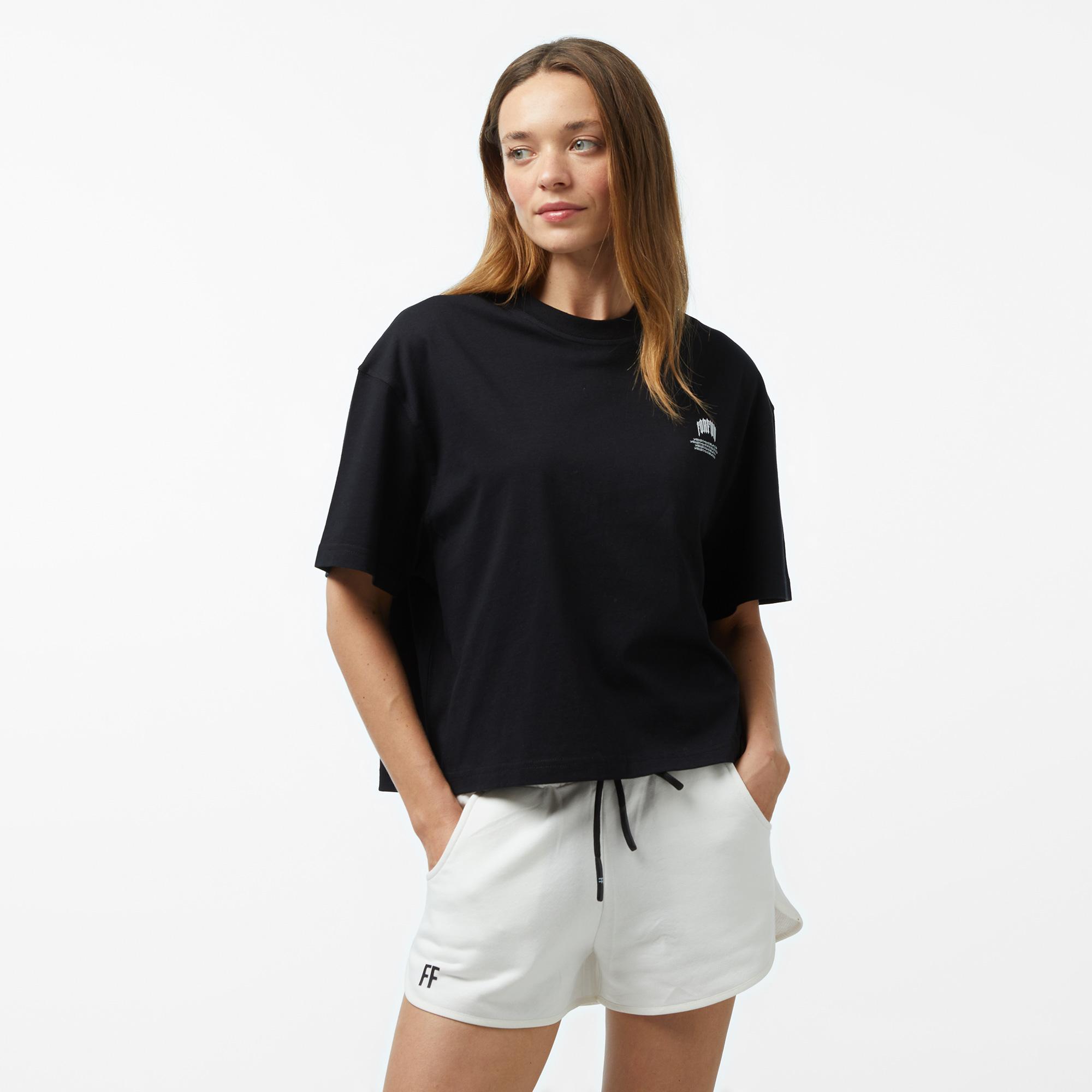 Forfun For Fun Neue - Oversize Kadın Siyah T-Shirt