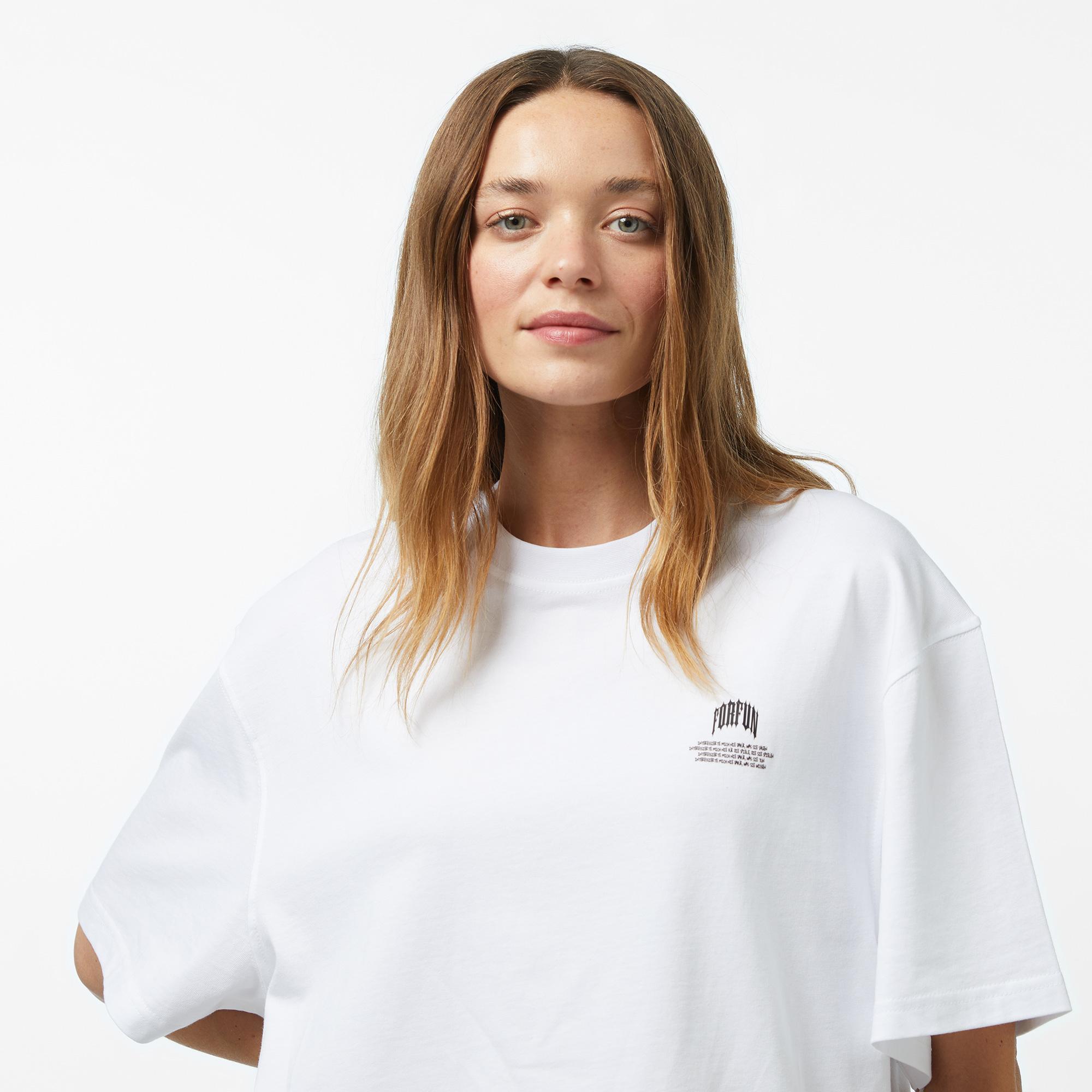 Forfun For Fun Neue - Oversize Kadın Beyaz T-Shirt