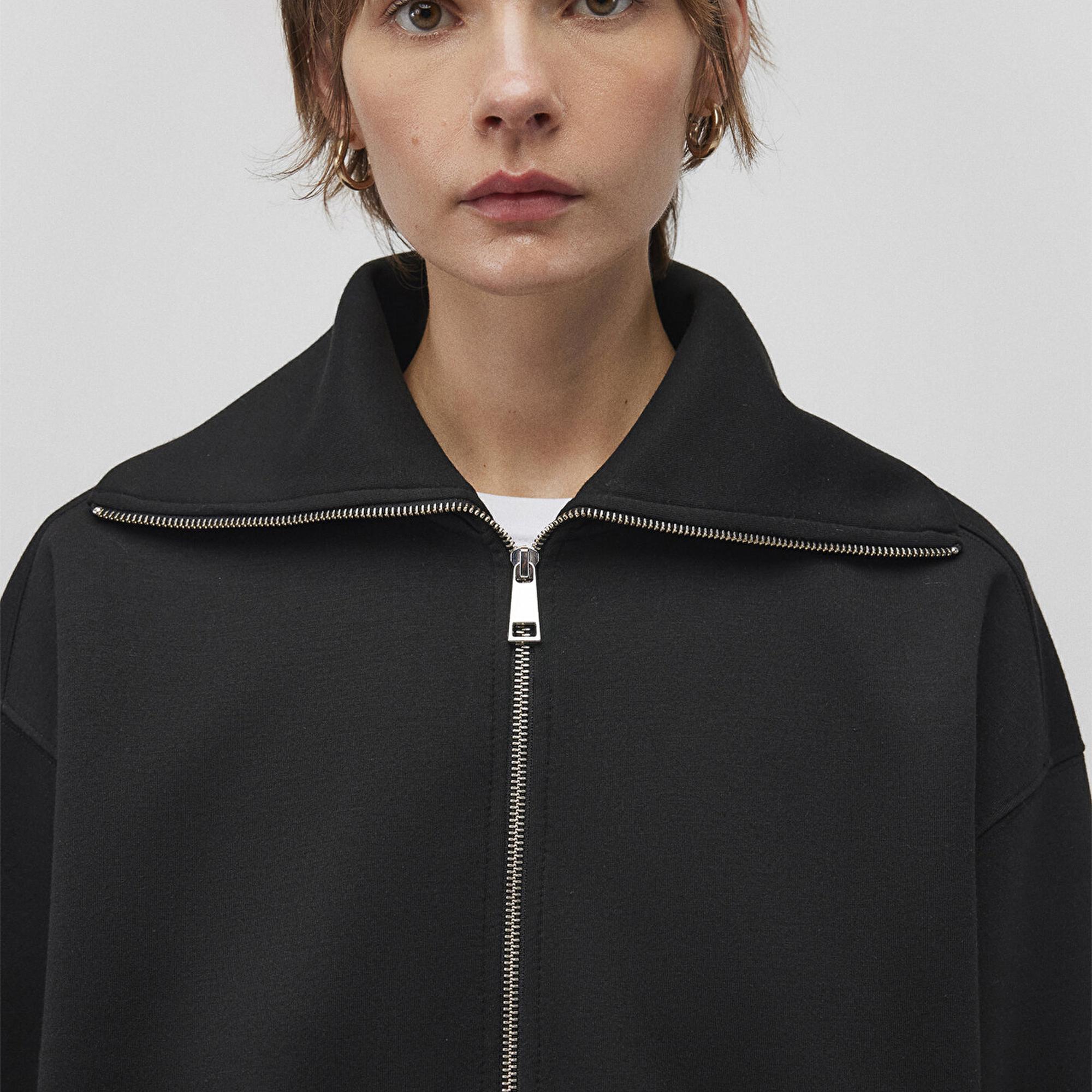 Mavi Sporty Lux Fermuarlı Siyah Sweatshirt 1S10295-900