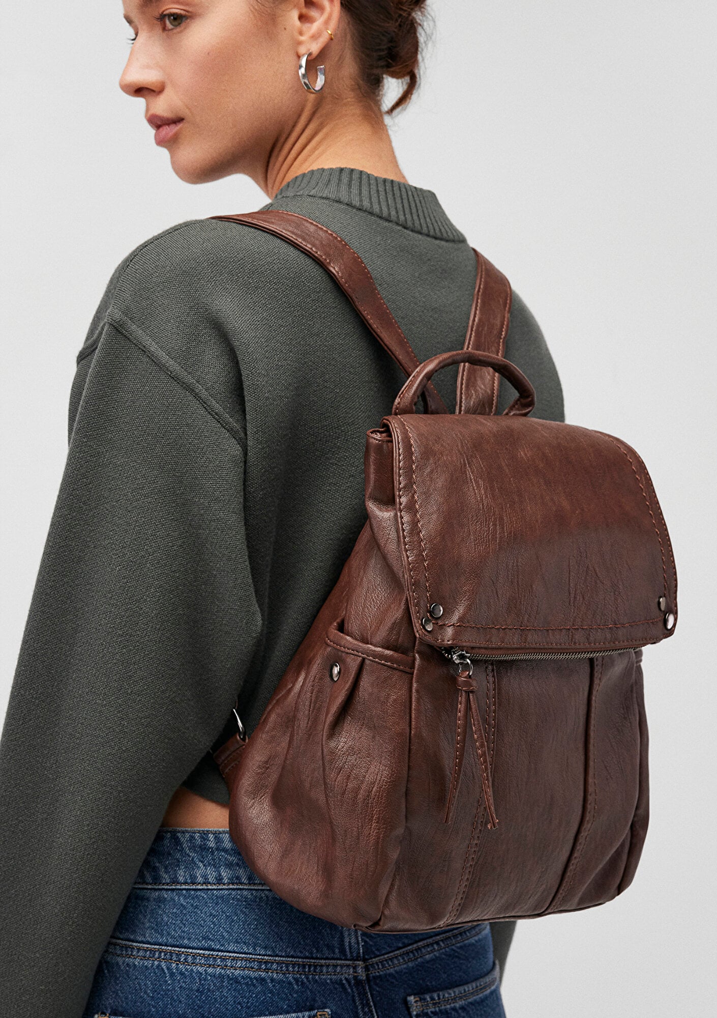  Mavi Kahverengi Sırt Çantası 1912152-25818