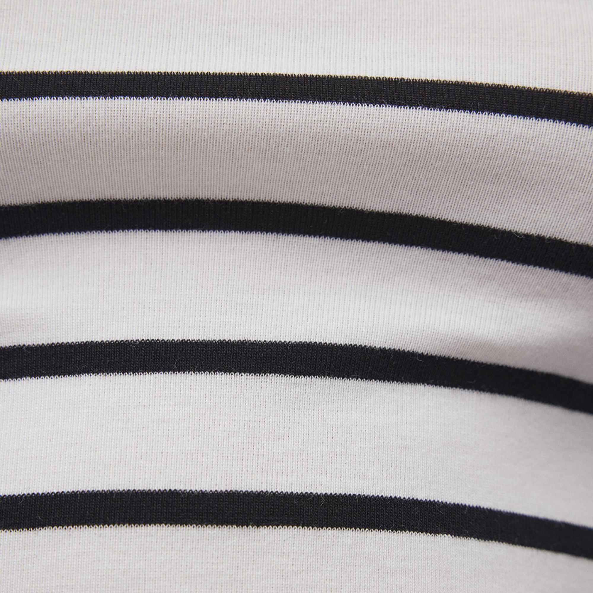 Mavi Uzun Kollu Çizgili Crop Basic Tişört Crop / Kısa Kesim 1612822-85407