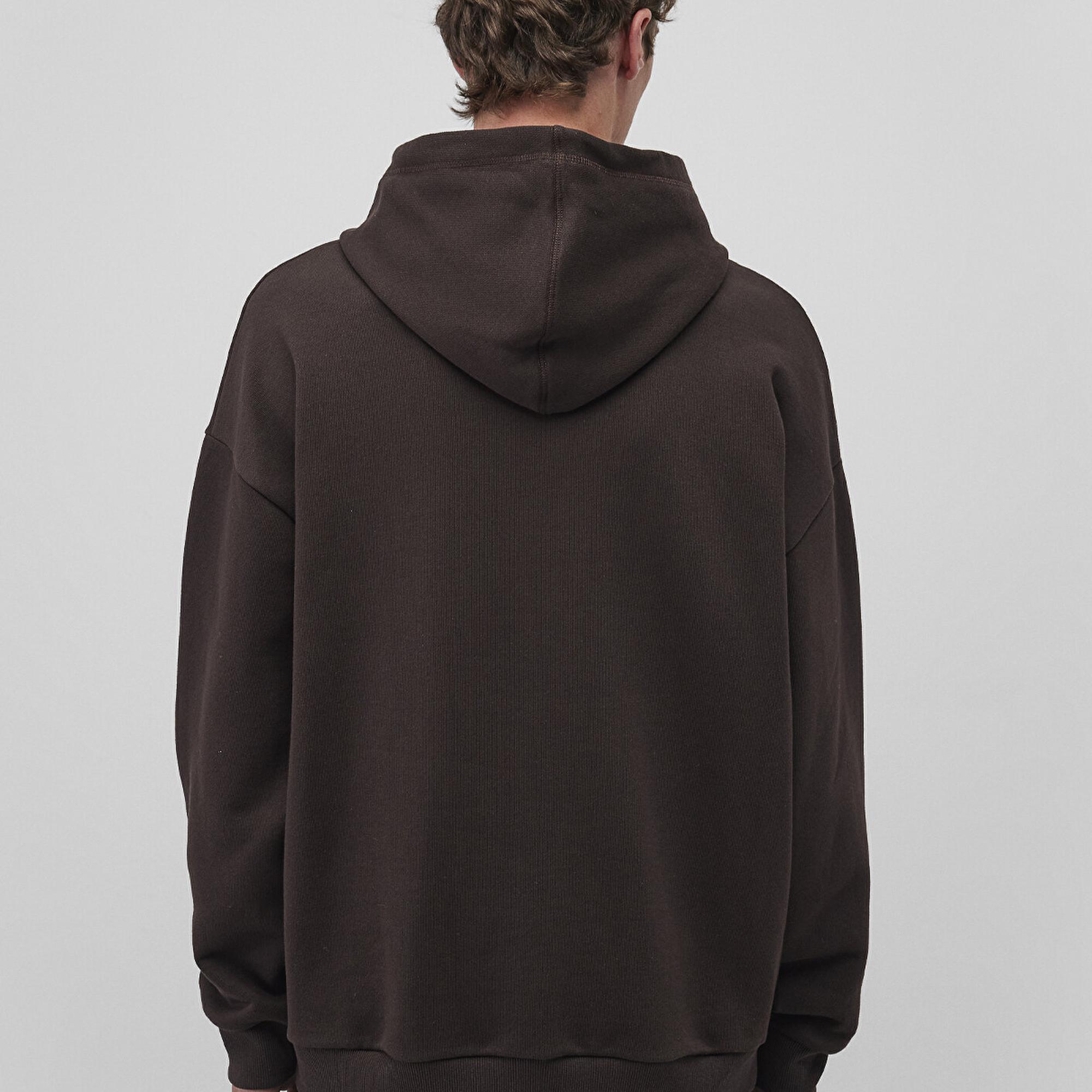 Mavi Rick and Morty Baskılı Kahverengi Sweatshirt 0S10293-88615