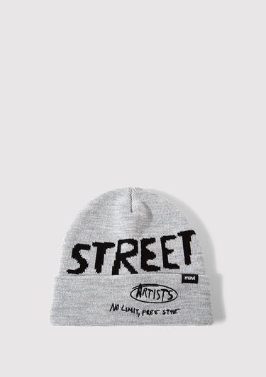  Mavi Street Baskılı Gri Bere 0911538-87501
