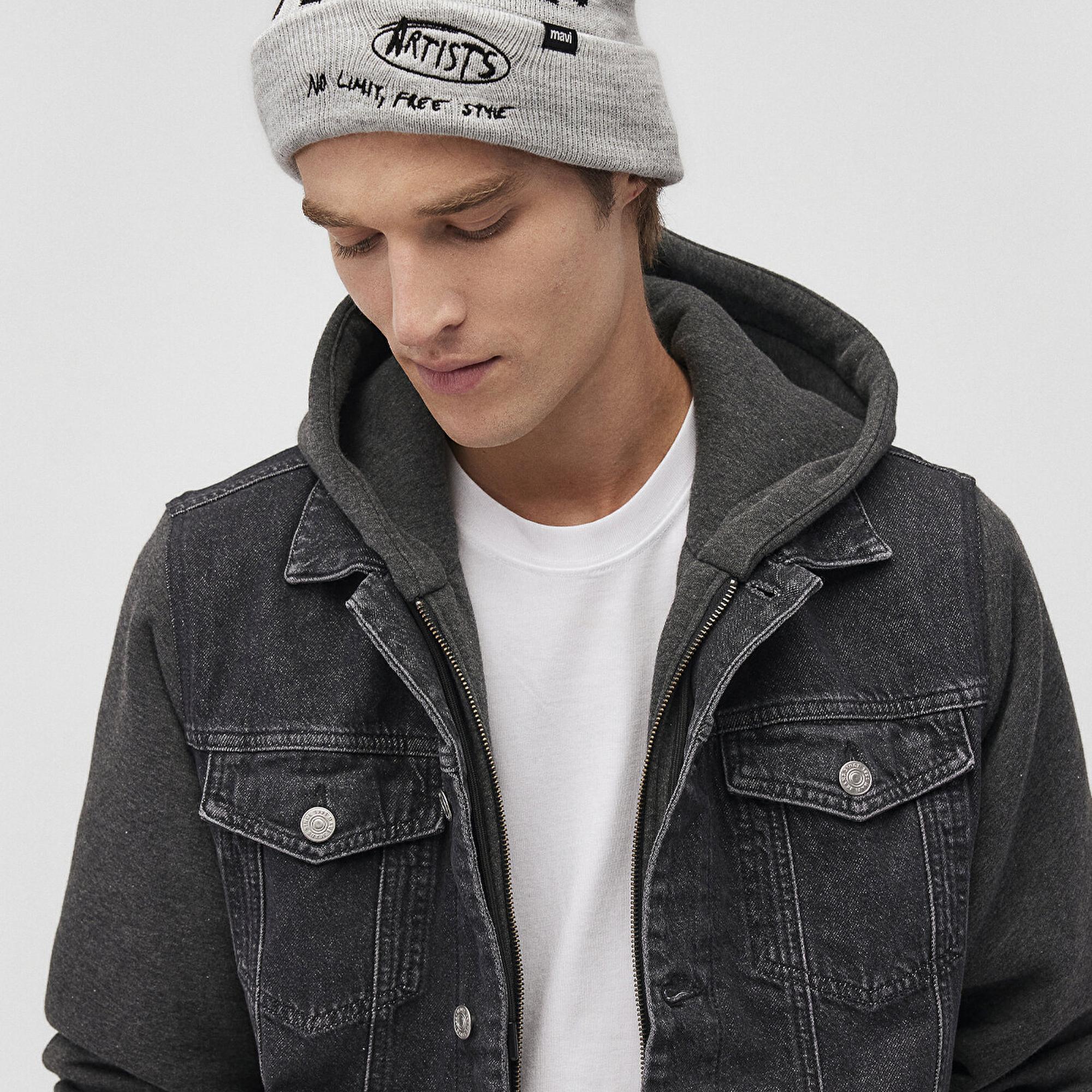 Mavi Street Baskılı Gri Bere 0911538-87501