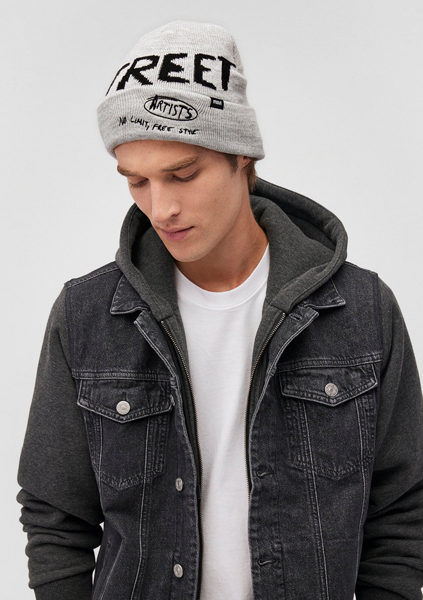  Mavi Street Baskılı Gri Bere 0911538-87501