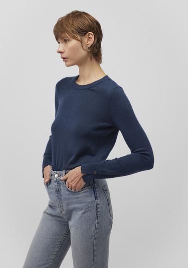  Mavi Bisiklet Yaka Lacivert Kazak Slim Fit / Dar Kesim 1710510-82454