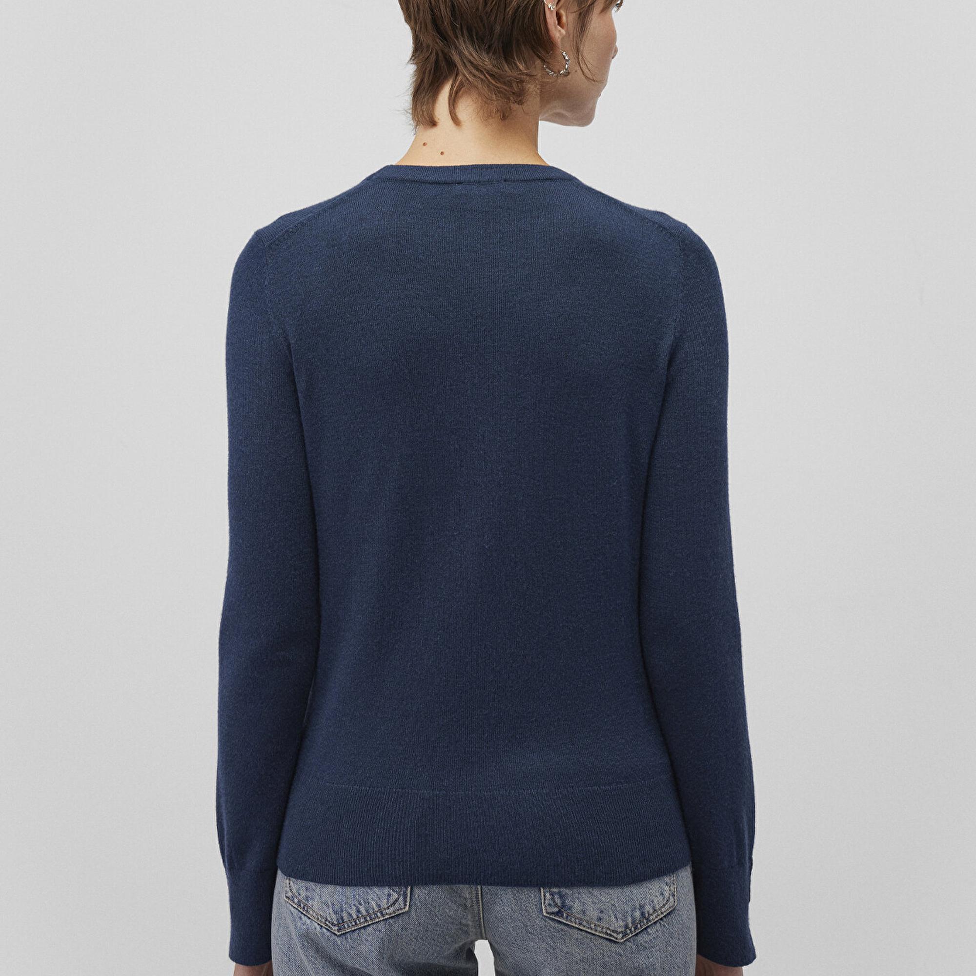 Mavi Bisiklet Yaka Lacivert Kazak Slim Fit / Dar Kesim 1710510-82454