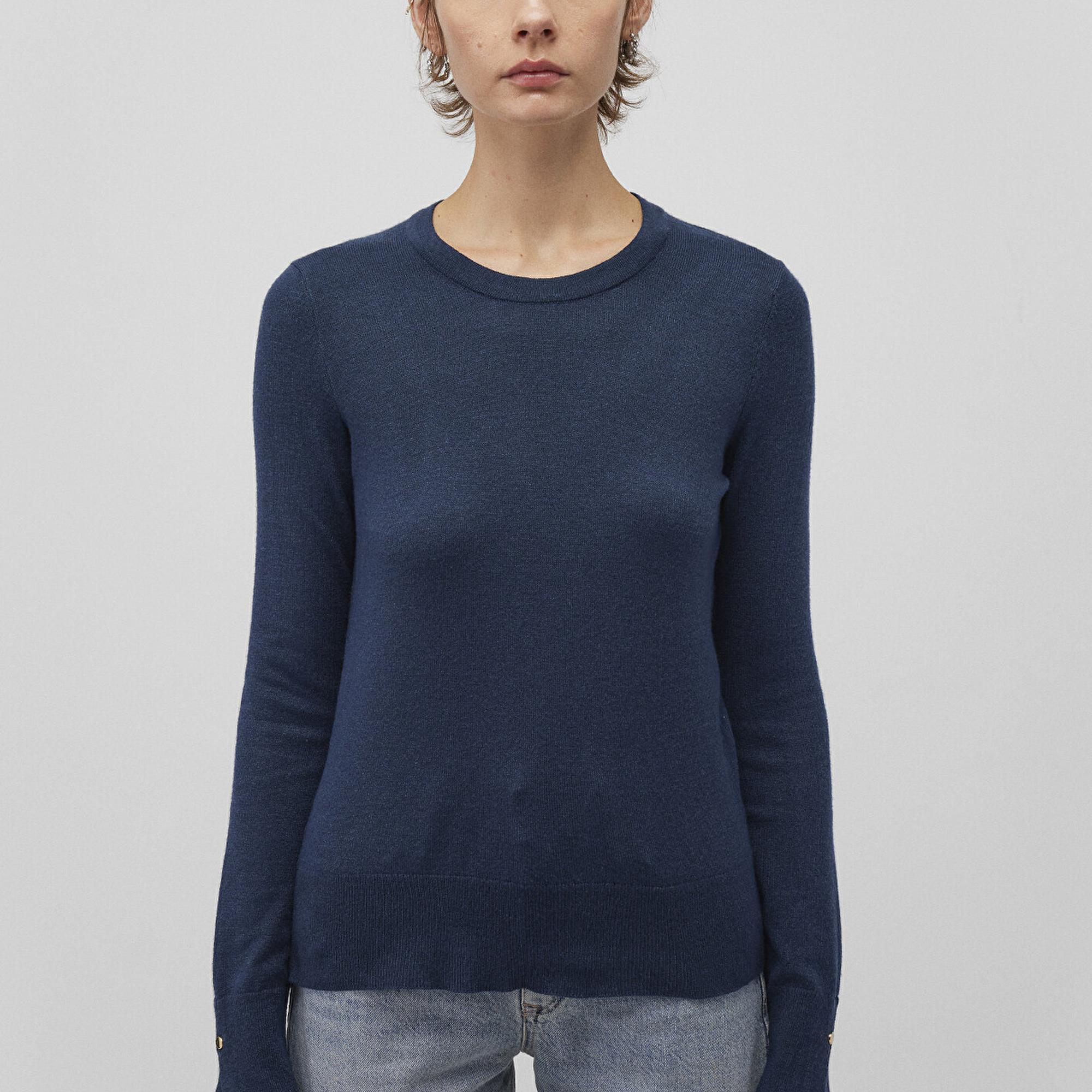 Mavi Bisiklet Yaka Lacivert Kazak Slim Fit / Dar Kesim 1710510-82454