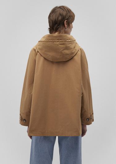  Mavi Kapüşonlu Kahverengi Trençkot 1110573-70269